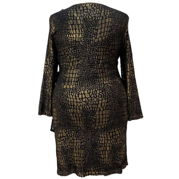 INC Glitter Printed Faux Wrap Dress - Picture 9 of 16